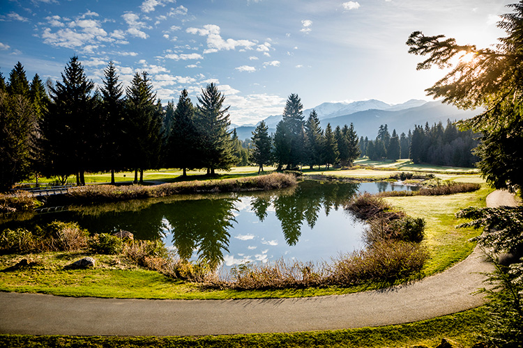 Water feature at Whistler Golf Club